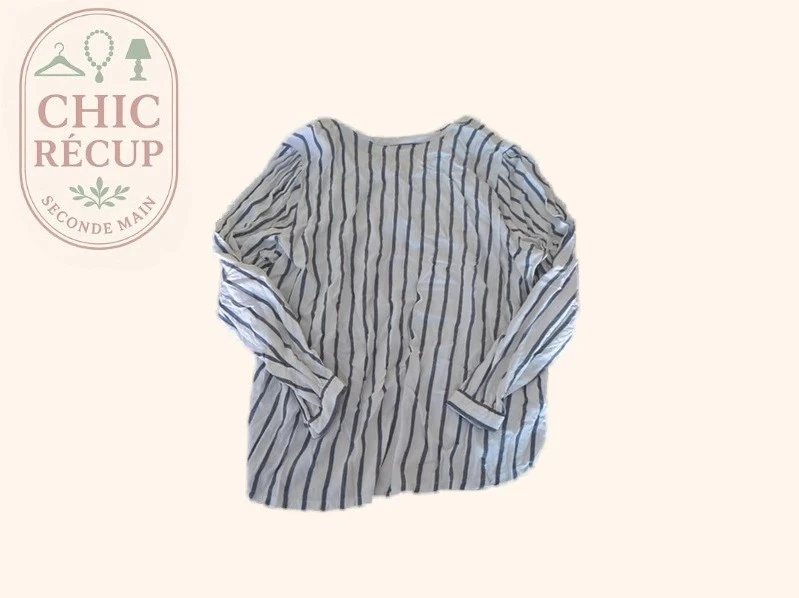 Blouse Promod - S - Blauw - Gestreept – photo 3
